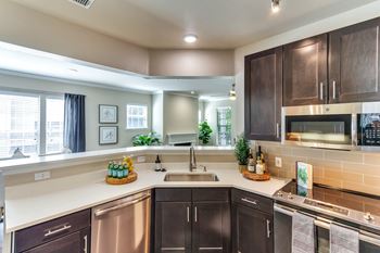 Quartz and granite countertops